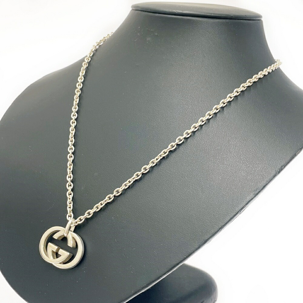 Gucci Silver Interlocking Double Gg Necklace - image 3